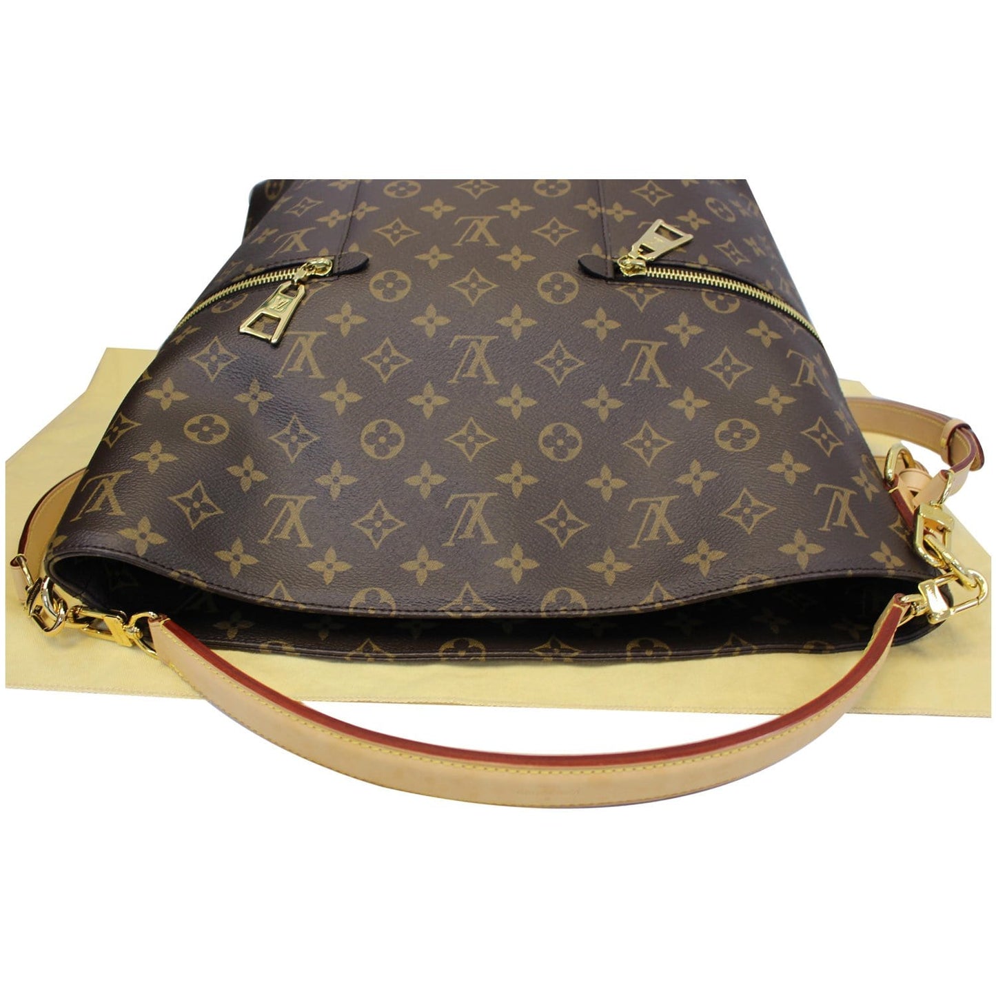 LOUIS VUITTON Melie Monogram Canvas Hobo Shoulder Bag Brown