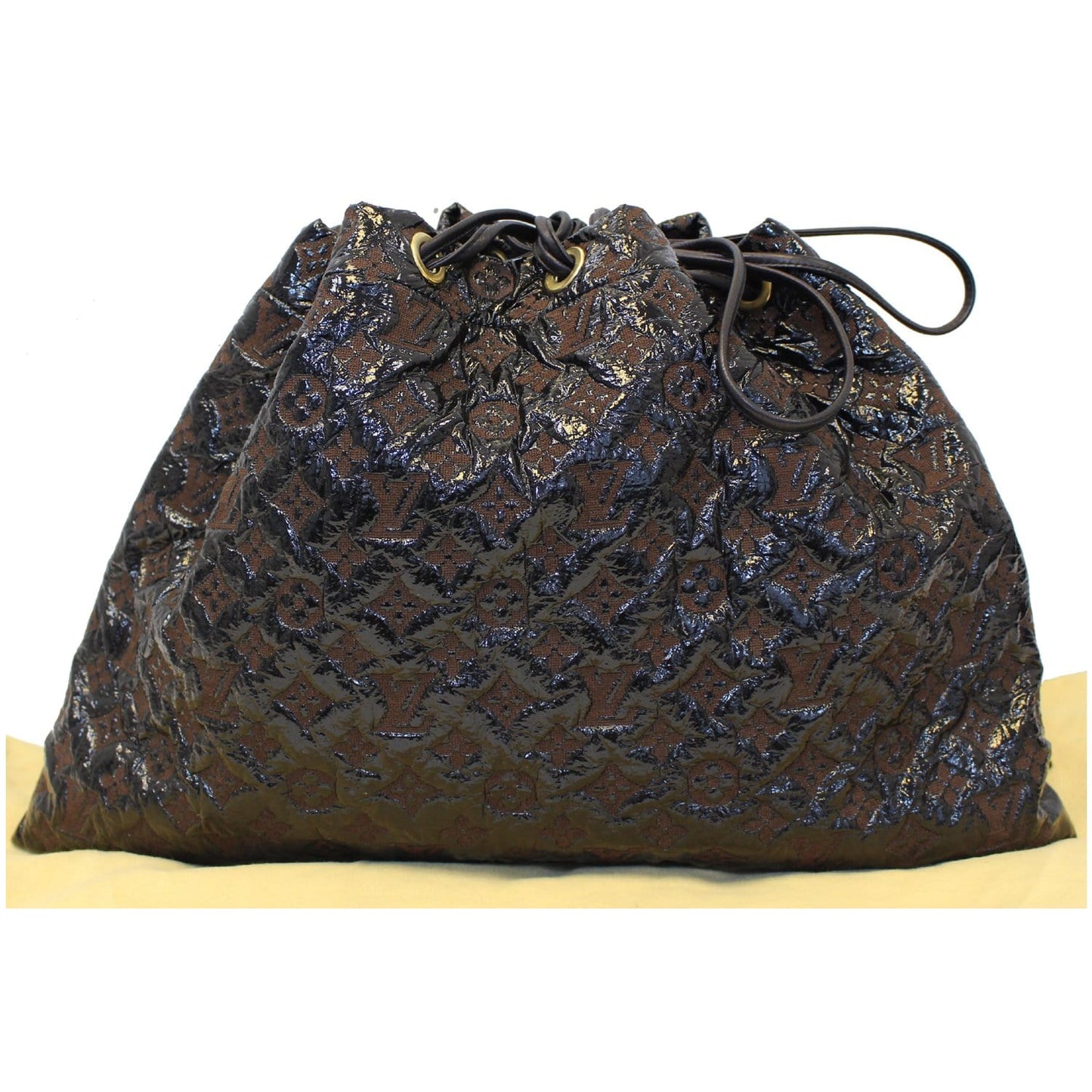 LOUIS VUITTON Squishy Monogram Vinyl Tote Bag Black