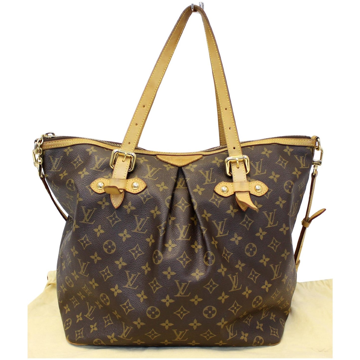 LOUIS VUITTON Palermo GM Monogram Canvas Tote Shoulder Bag Brown