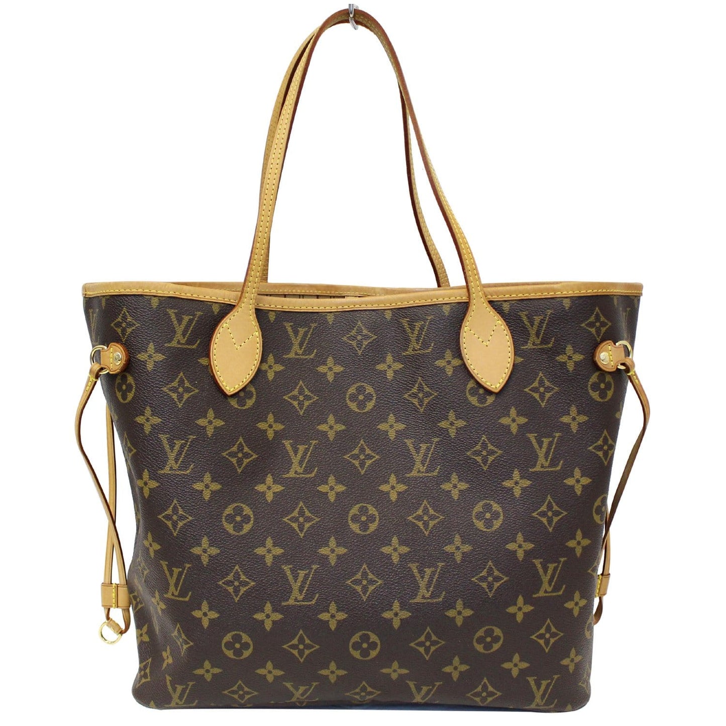 LOUIS VUITTON Neverfull MM Monogram Canvas Tote Shoulder Bag Brown
