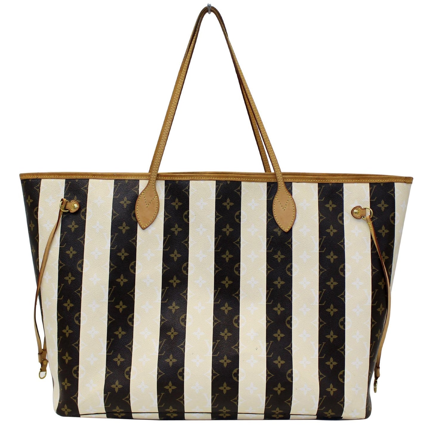 LOUIS VUITTON Neverfull XL Monogram Rayures Tote Bag Brown