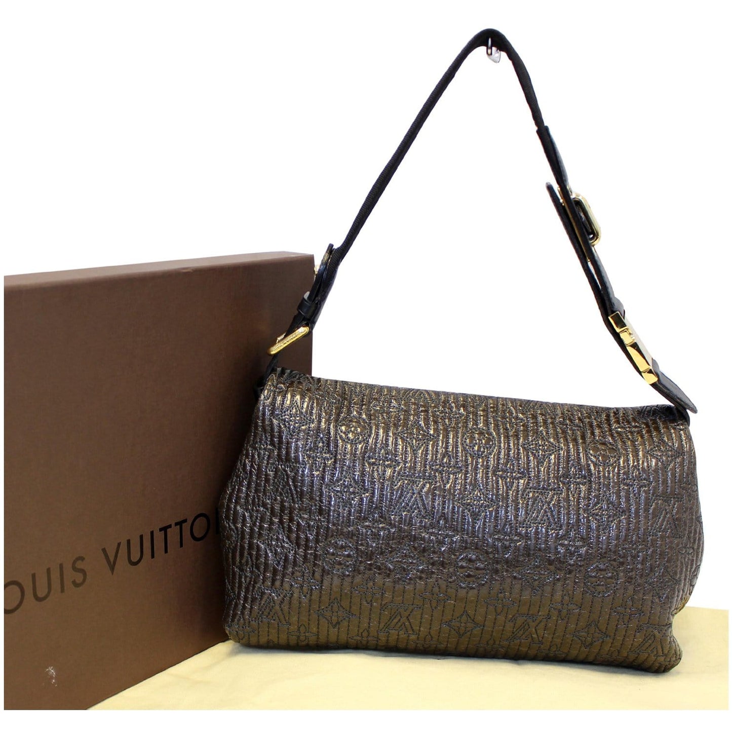 LOUIS VUITTON Motard Pochette Monogram Leather Shoulder Bag Black - Last Call