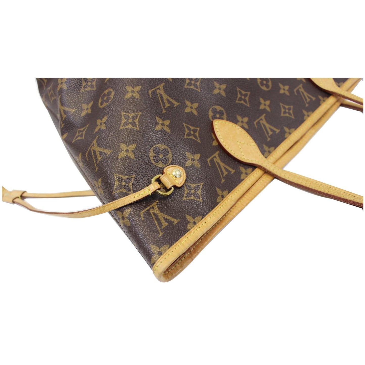 LOUIS VUITTON Neverfull MM Monogram Canvas Tote Bag Brown