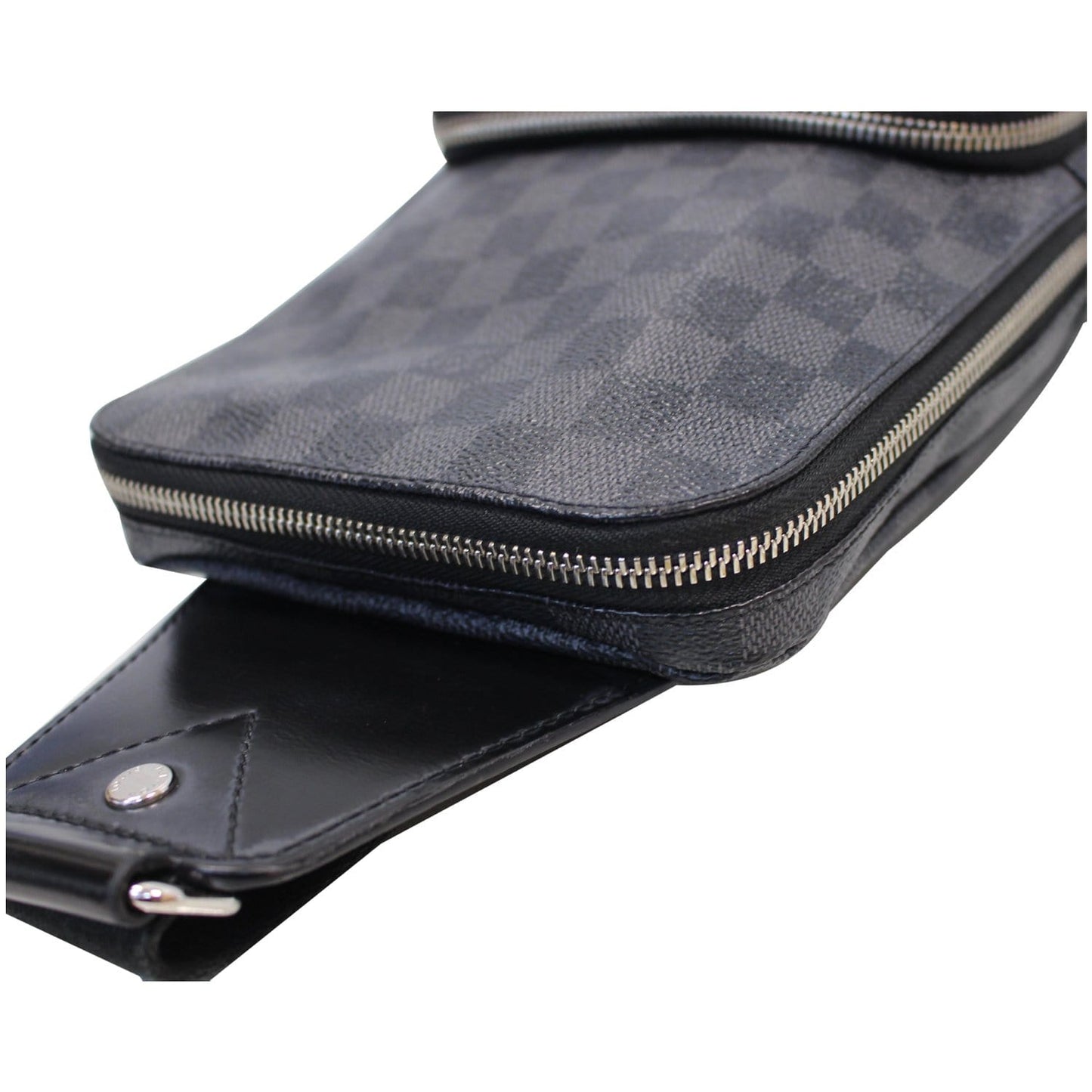 LOUIS VUITTON Avenue Sling Damier Graphite Crossbody Bag Black