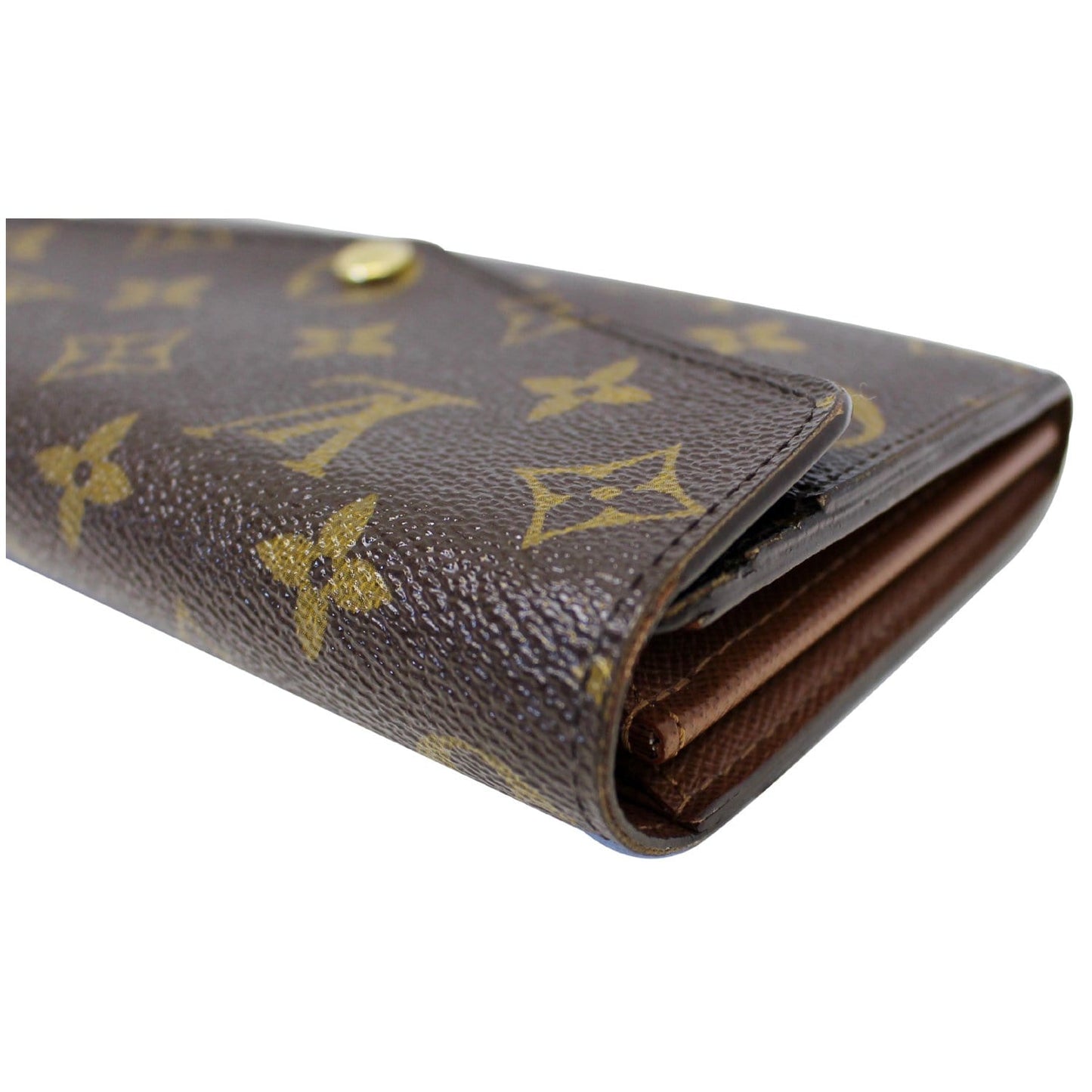 LOUIS VUITTON Sarah NM Monogram Canvas Wallet Brown