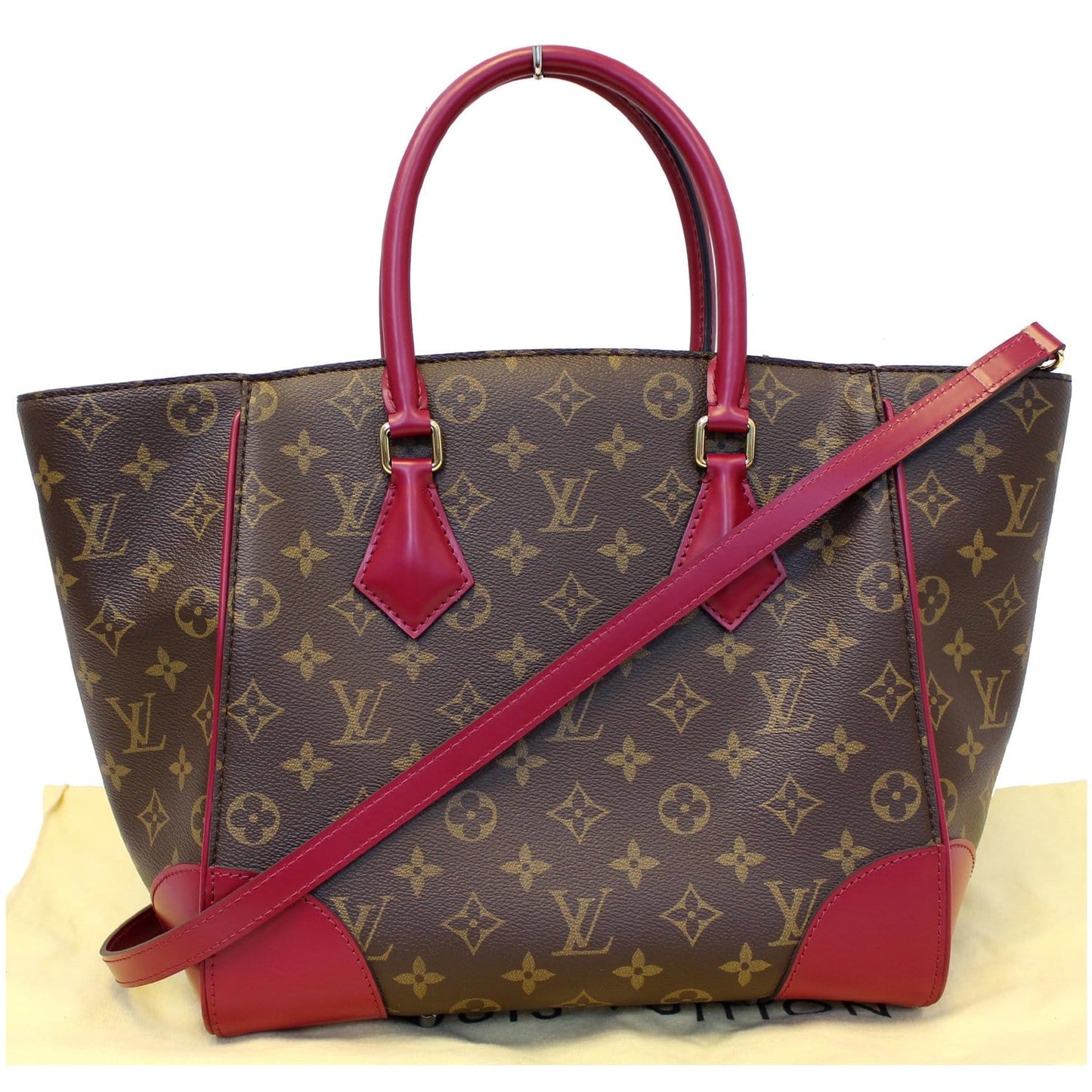 LOUIS VUITTON Phenix Monogram Canvas Shoulder Handbag Magenta