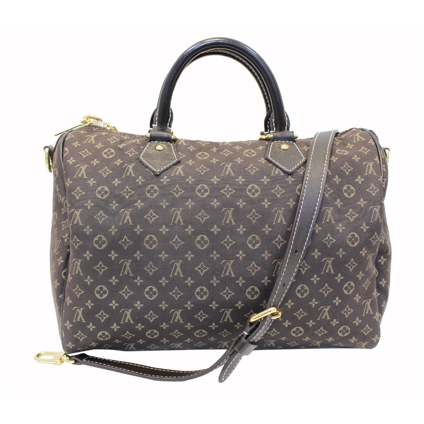 LOUIS VUITTON Speedy 30 Bandouliere Monogram Idylle Shoulder Bag Fusain