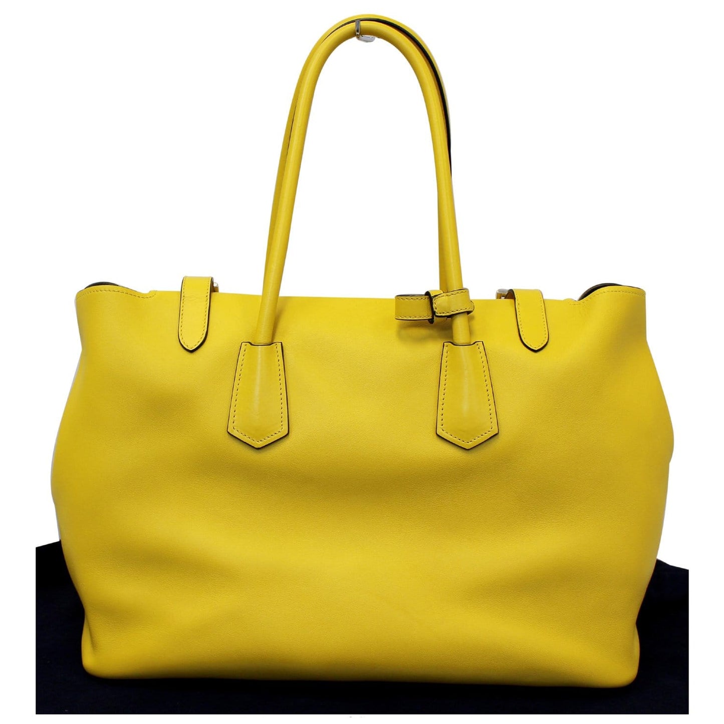 PRADA City Calf Buckle Tote Bag Yellow - Last Call