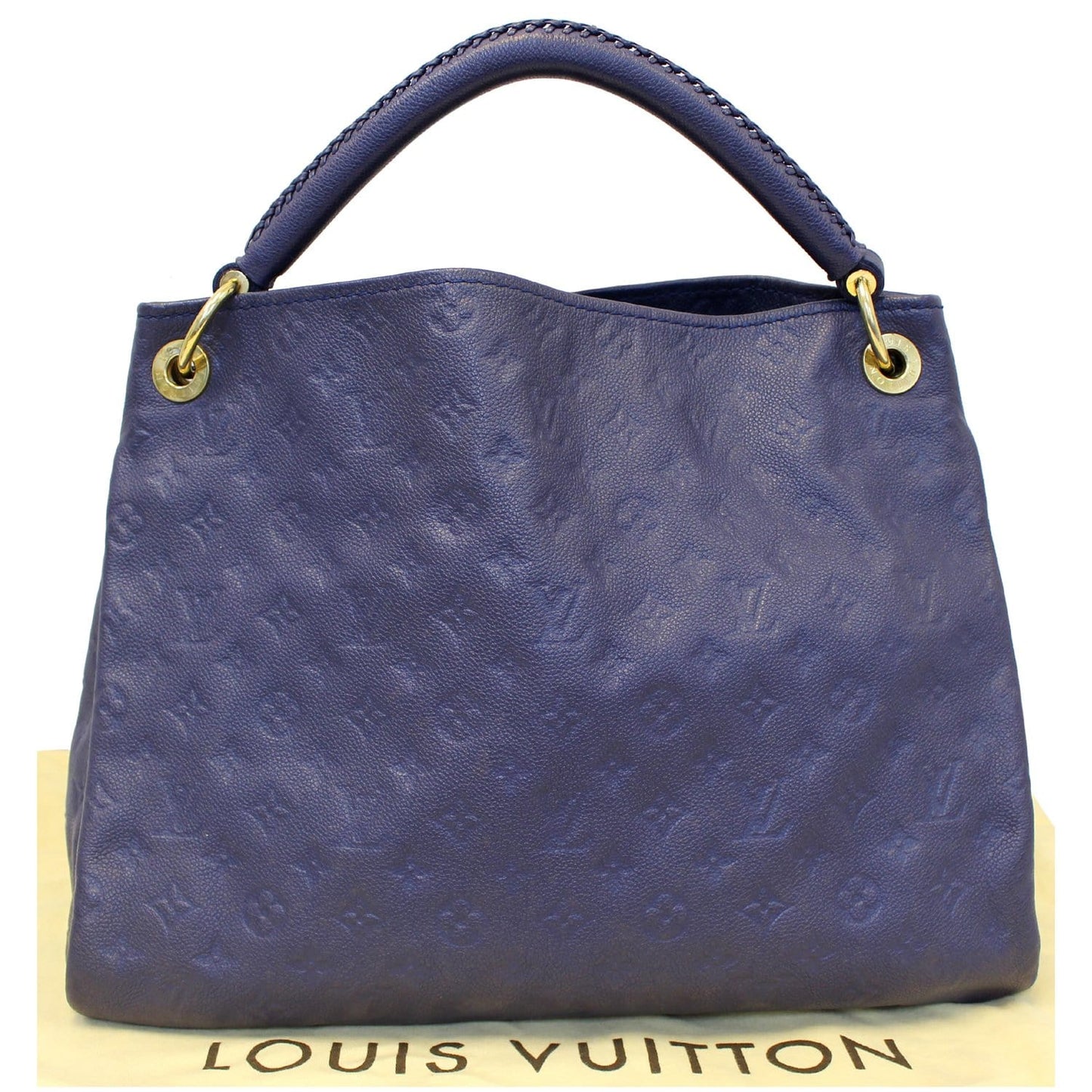 LOUIS VUITTON Artsy MM Empreinte Leather Shoulder Bag Royal Blue
