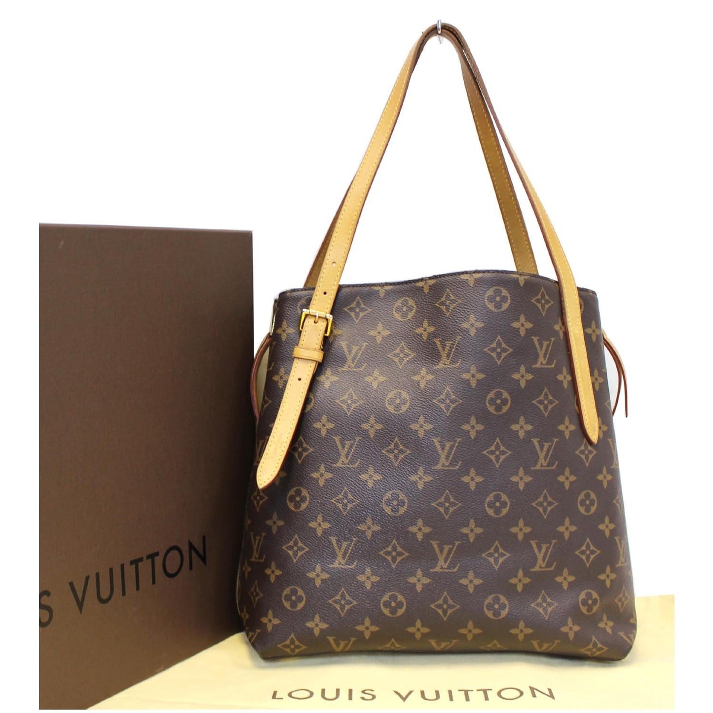 LOUIS VUITTON Voltaire Monogram Canvas Shoulder Bag Brown