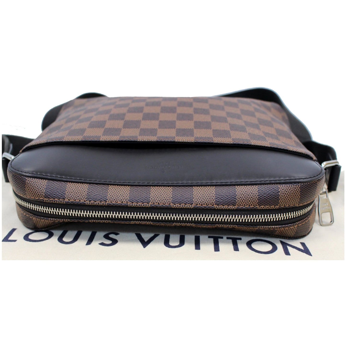 LOUIS VUITTON Jake PM Damier Ebene Messenger Bag Brown