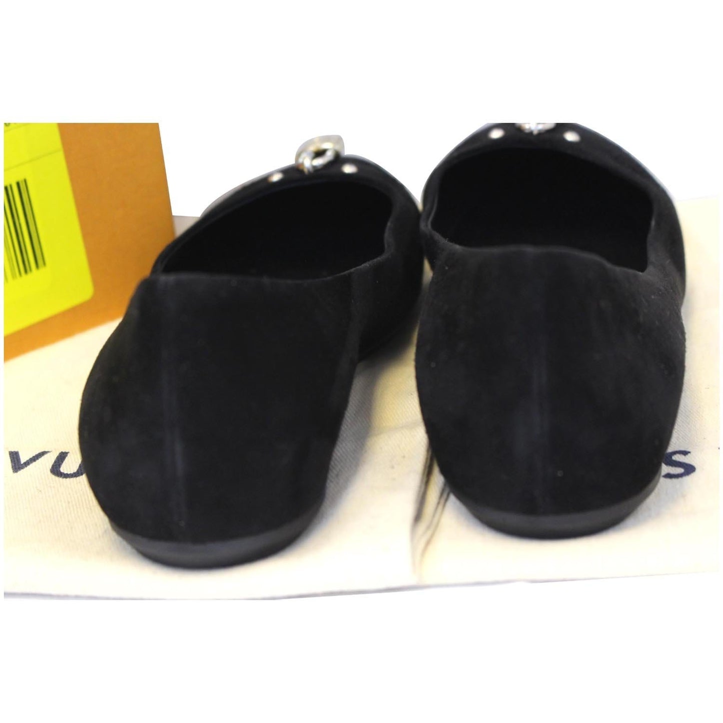 LOUIS VUITTON Black Pinky Swear Ballerina Suede Flats Size 40