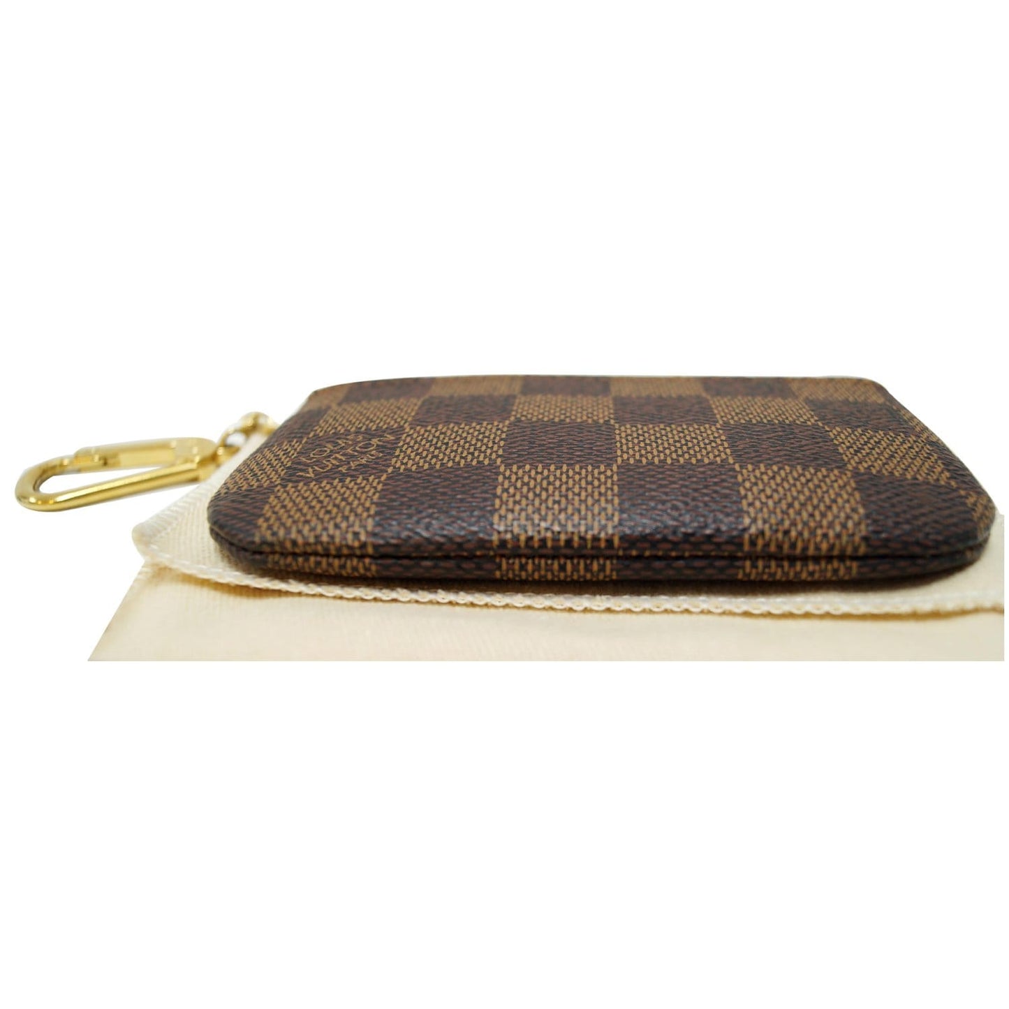LOUIS VUITTON Key Coin Pouch Damier Ebene Brown