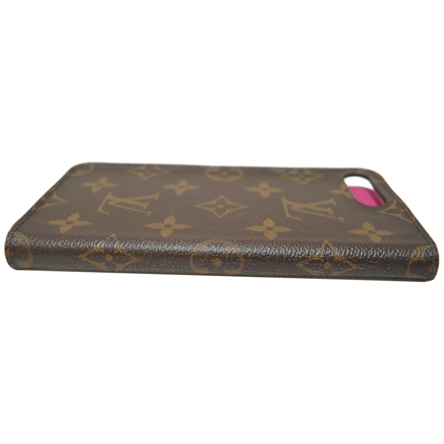 LOUIS VUITTON IPhone 7 Plus Folio Monogram Canvas Phone Case Brown