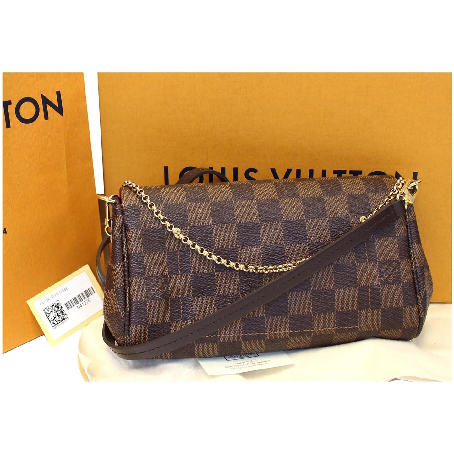 LOUIS VUITTON Favorite PM Damier Ebene Shoulder Crossbody Bag