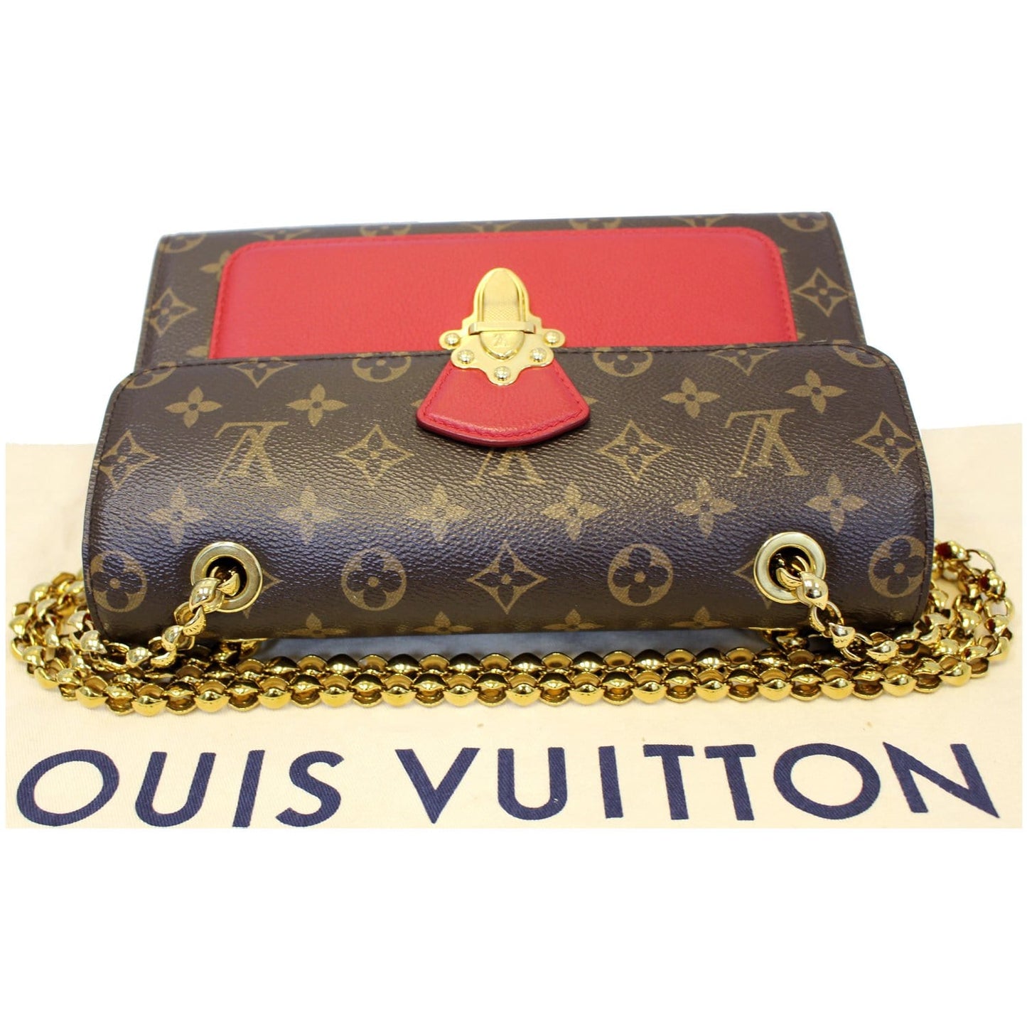 LOUIS VUITTON Victoire Monogram Canvas Shoulder Crossbody Bag Cherry