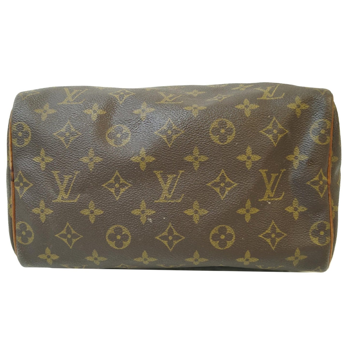 LOUIS VUITTON Speedy 25 Monogram Canvas Satchel Bag Brown
