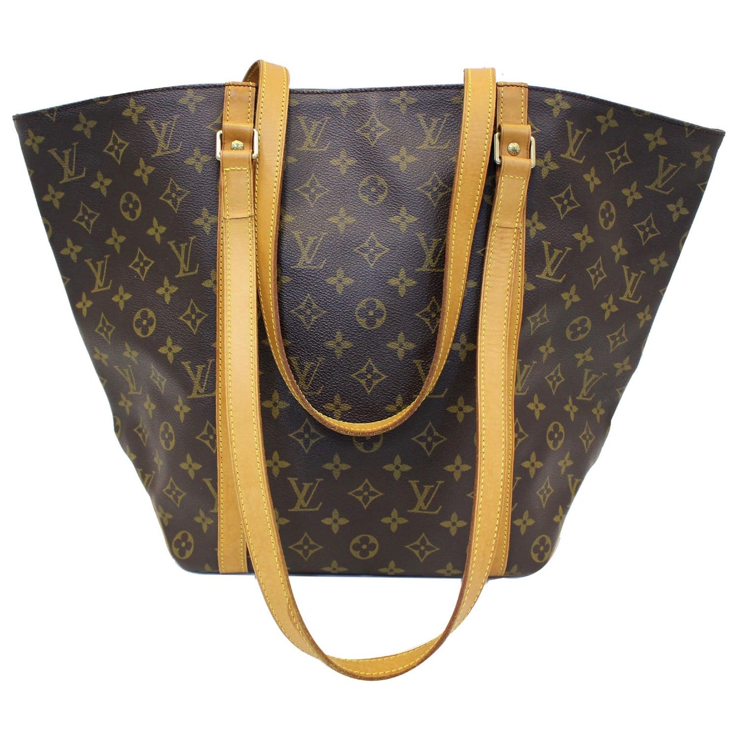 LOUIS VUITTON Sac Shopping Monogram Canvas Tote Bag Brown