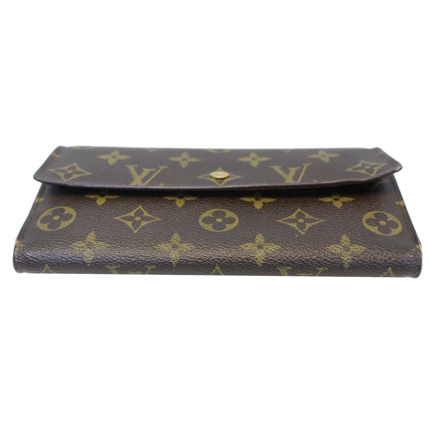 LOUIS VUITTON Porte Tresor International Monogram Canvas Wallet Brown