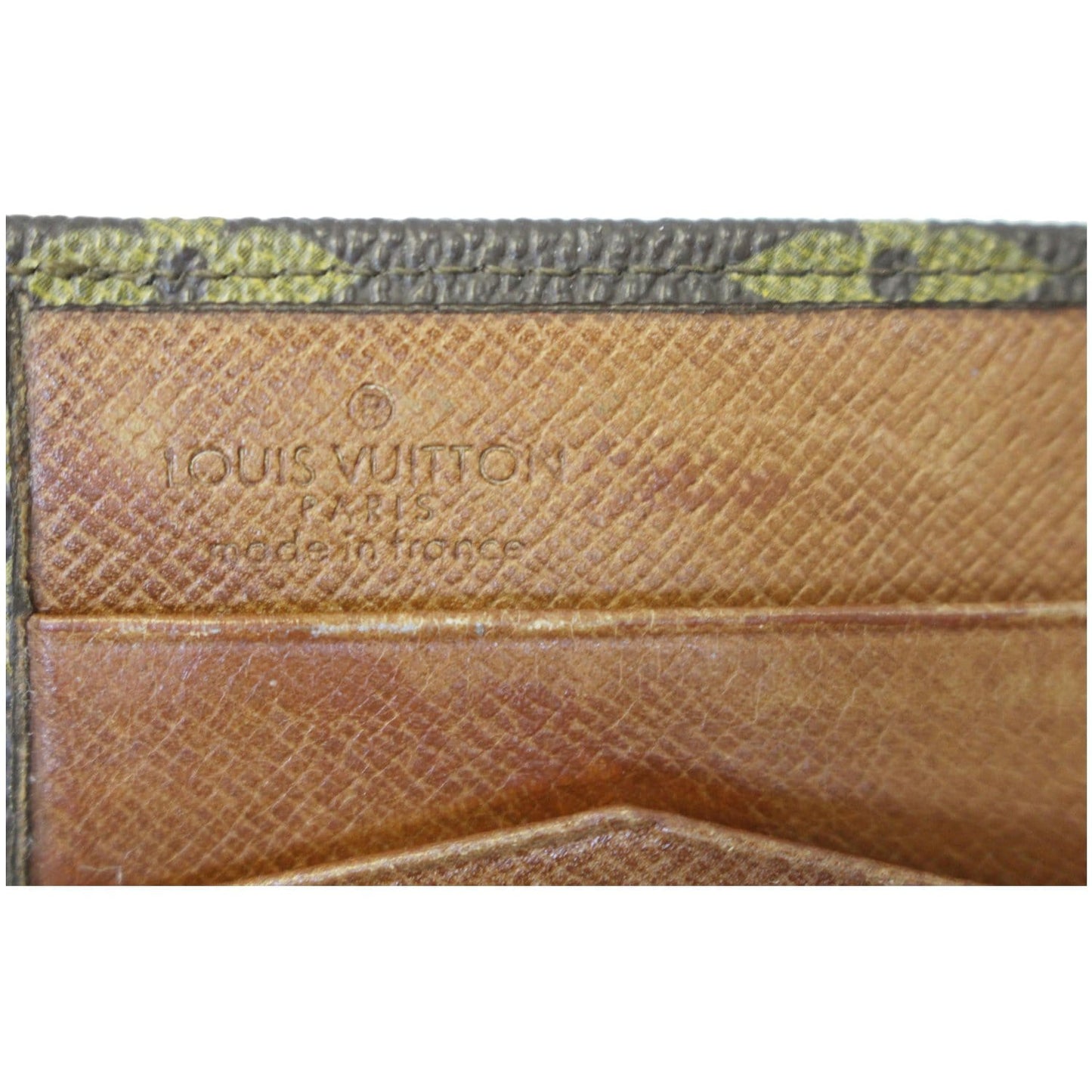 LOUIS VUITTON Monogram canvas Vintage Flap Wallet Brown