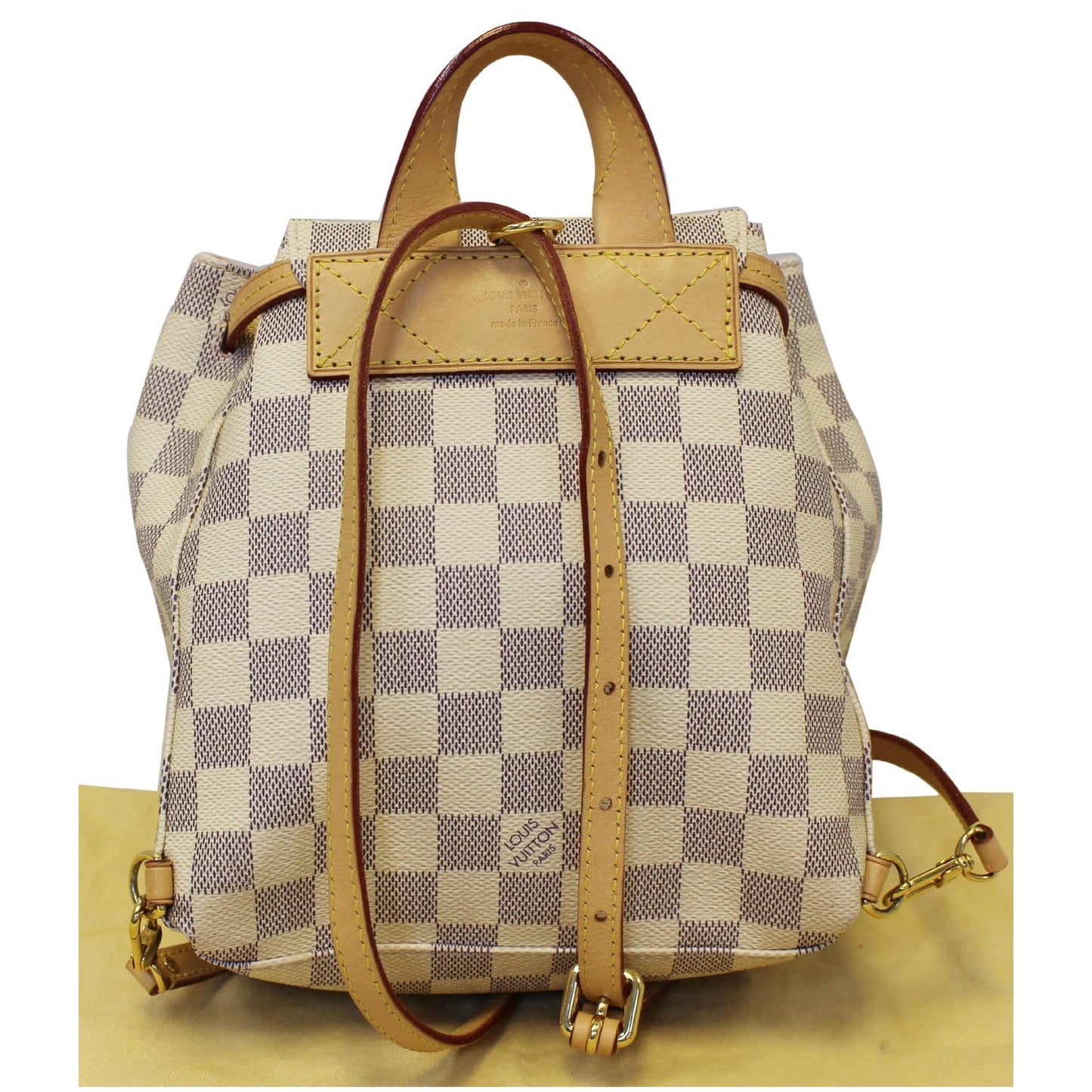 LOUIS VUITTON Sperone BB Damier Azur Backpack Bag White