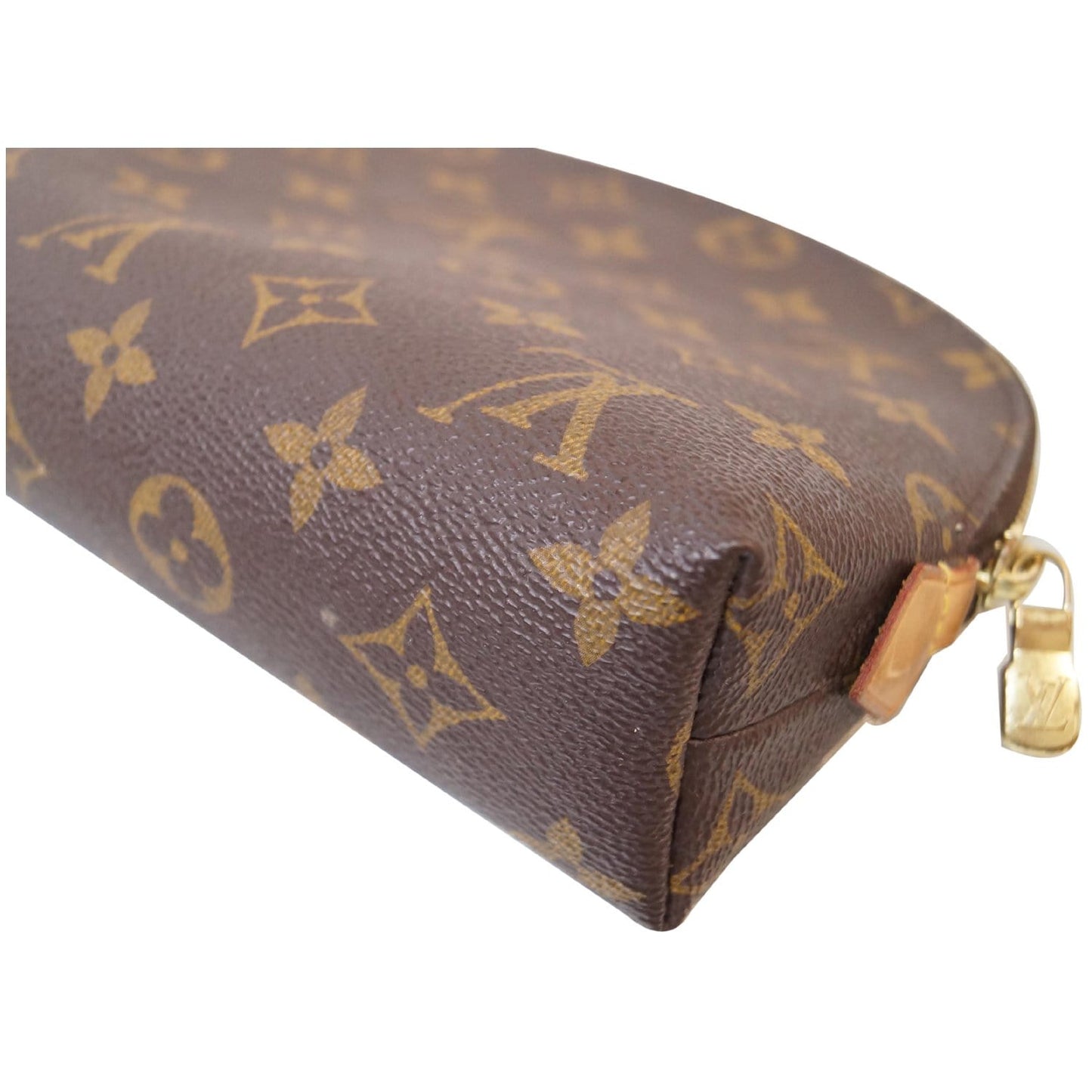LOUIS VUITTON Monogram Canvas Cosmetic Pouch Brown