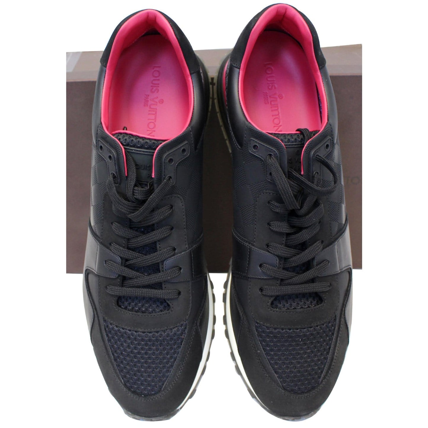 LOUIS VUITTON Run Away Lace Up Sneakers Noir US 13