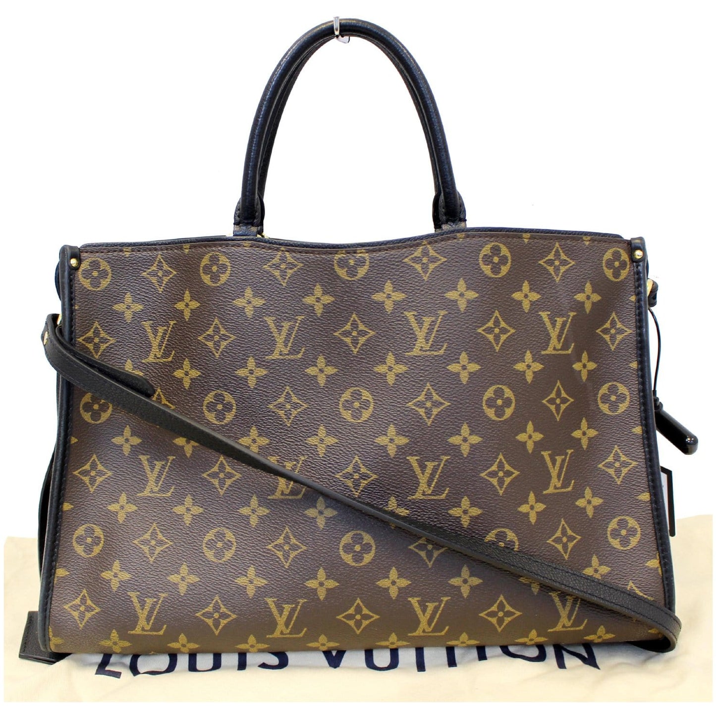 LOUIS VUITTON Popincourt MM Monogram Canvas Shoulder Bag Brown/Noir