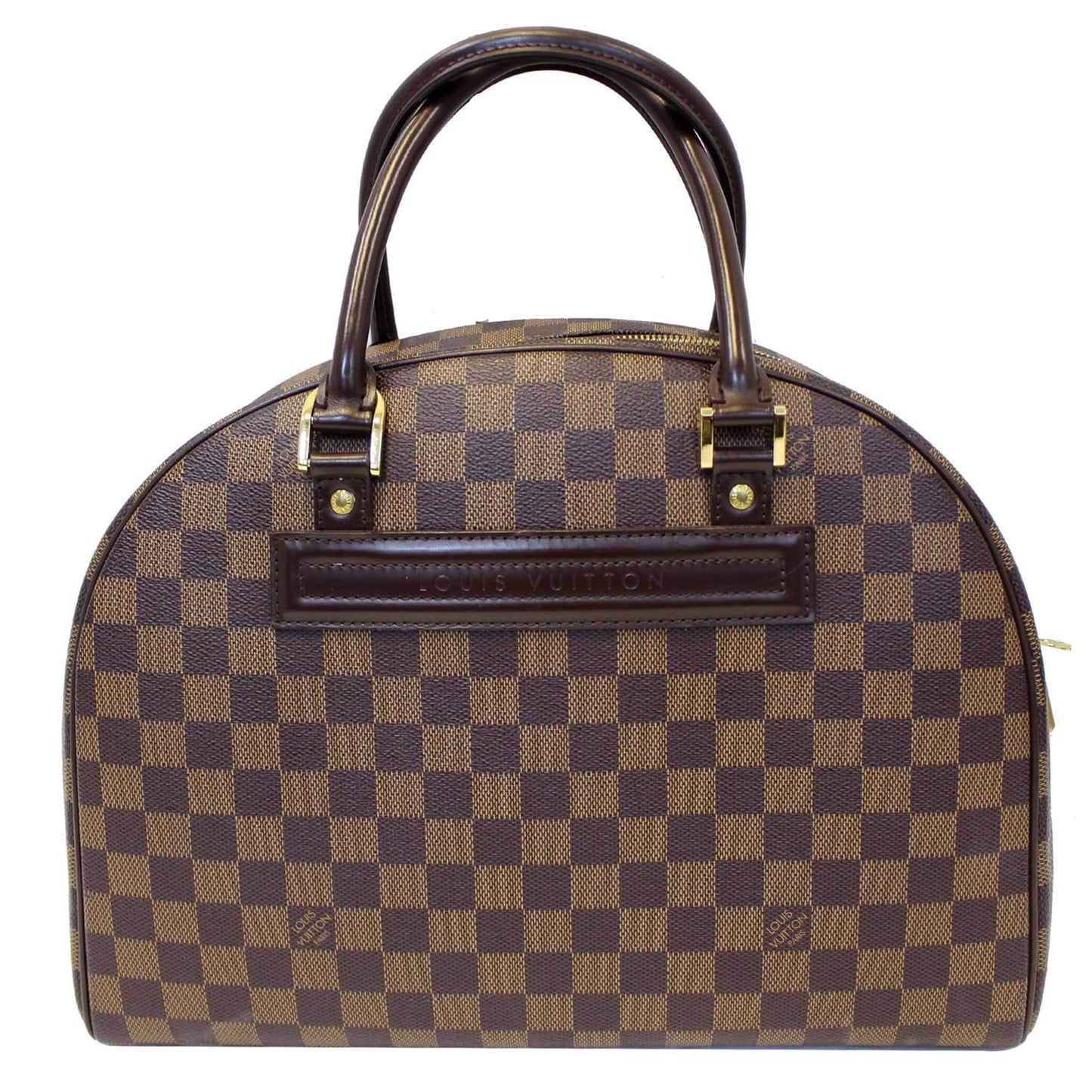LOUIS VUITTON Nolita Damier Ebene Satchel Bag Brown