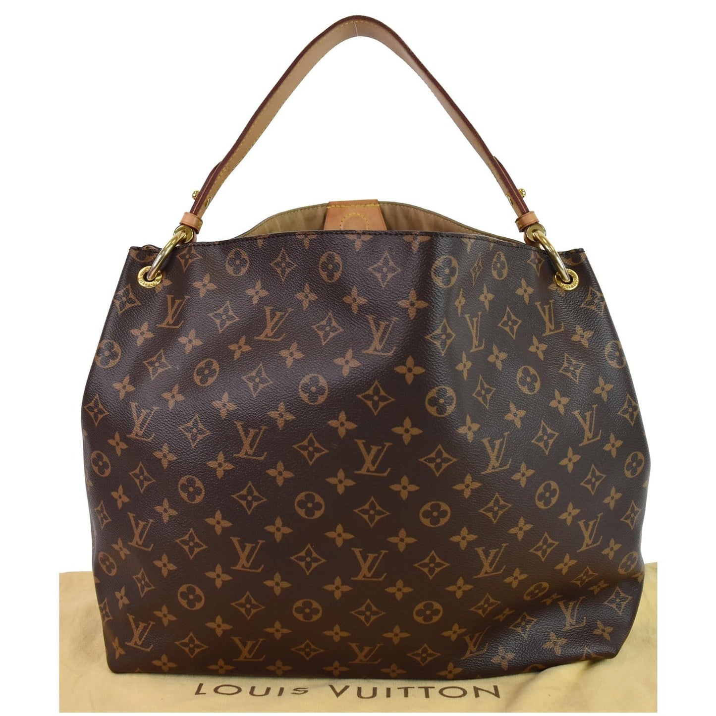 LOUIS VUITTON Graceful MM Monogram Canvas Shoulder Bag Brown