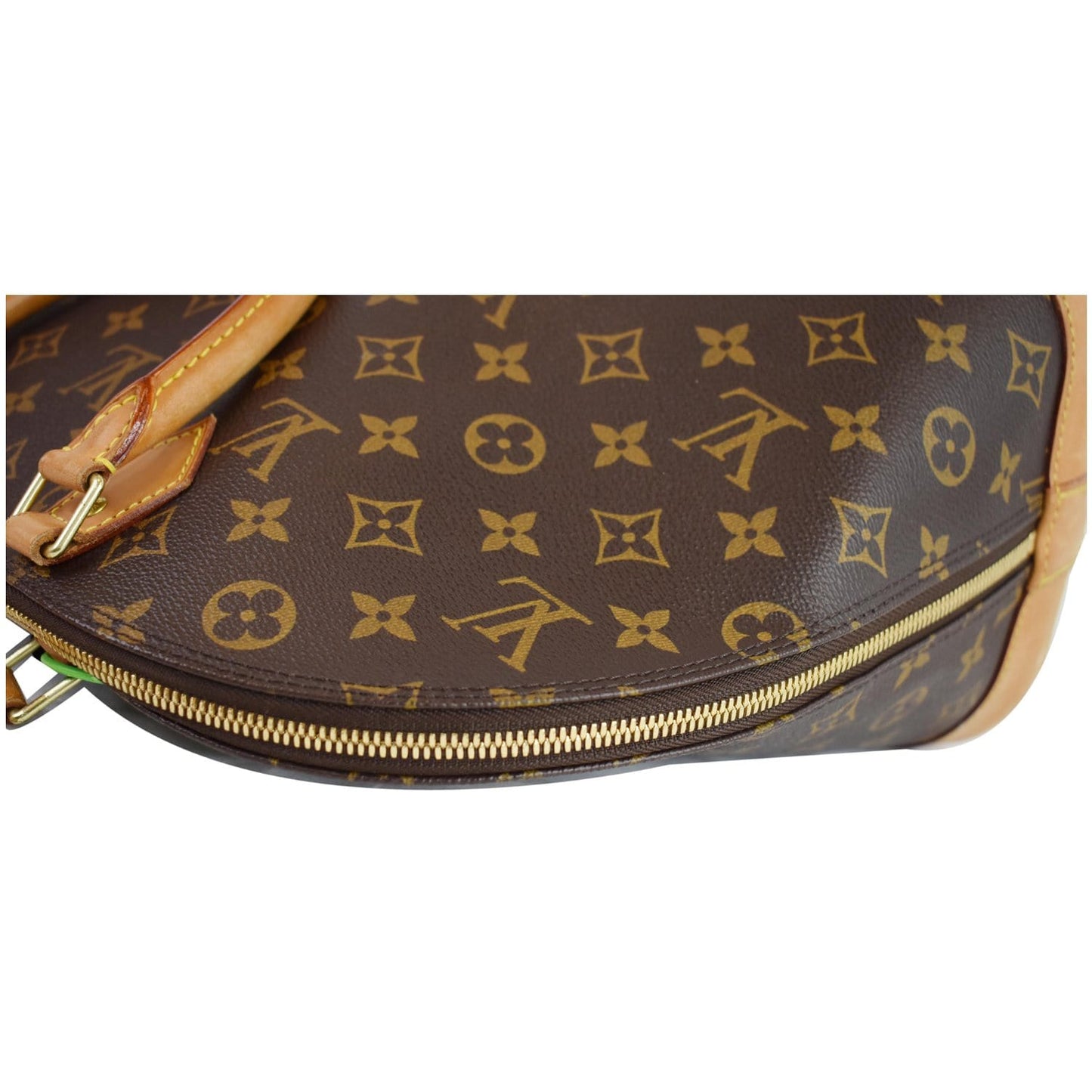 LOUIS VUITTON Alma Large Monogram Canvas Satchel Bag Brown
