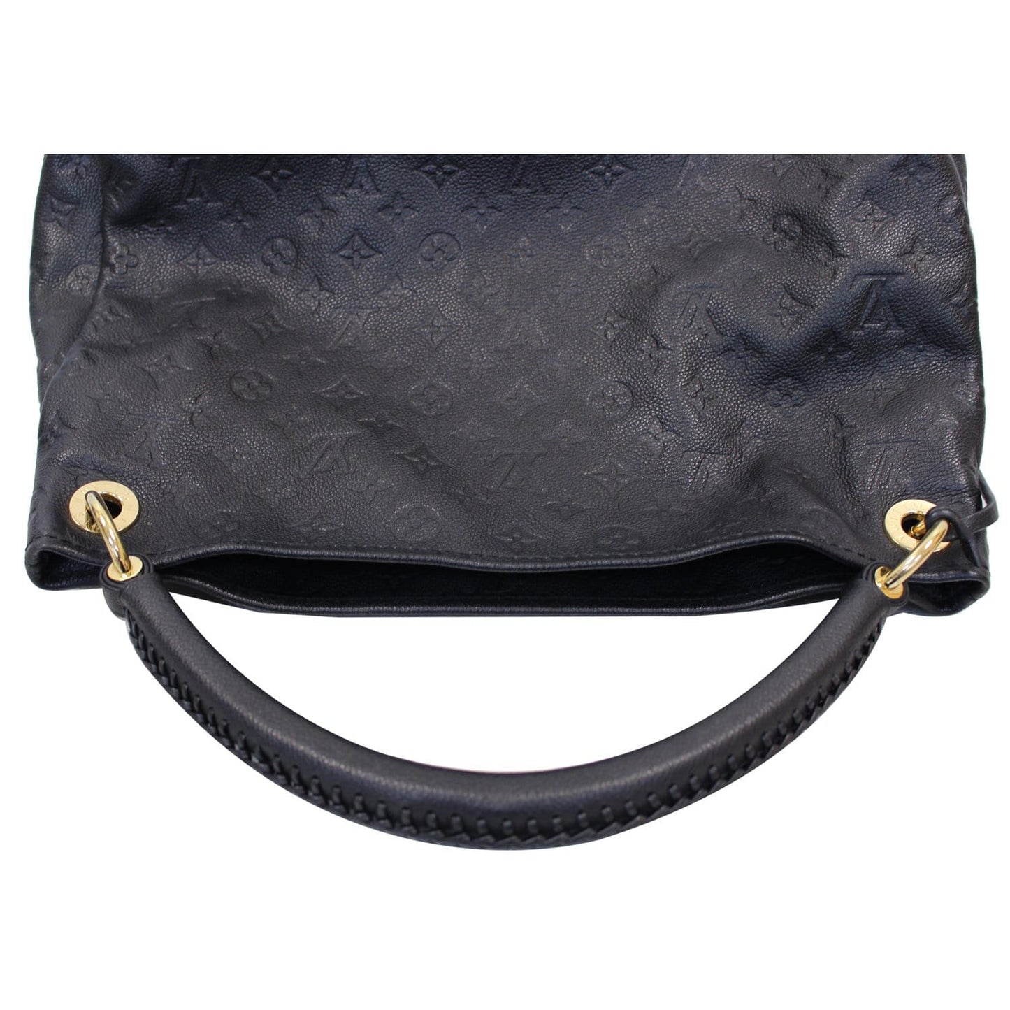 LOUIS VUITTON Artsy MM Empreinte Leather Shoulder Bag Black