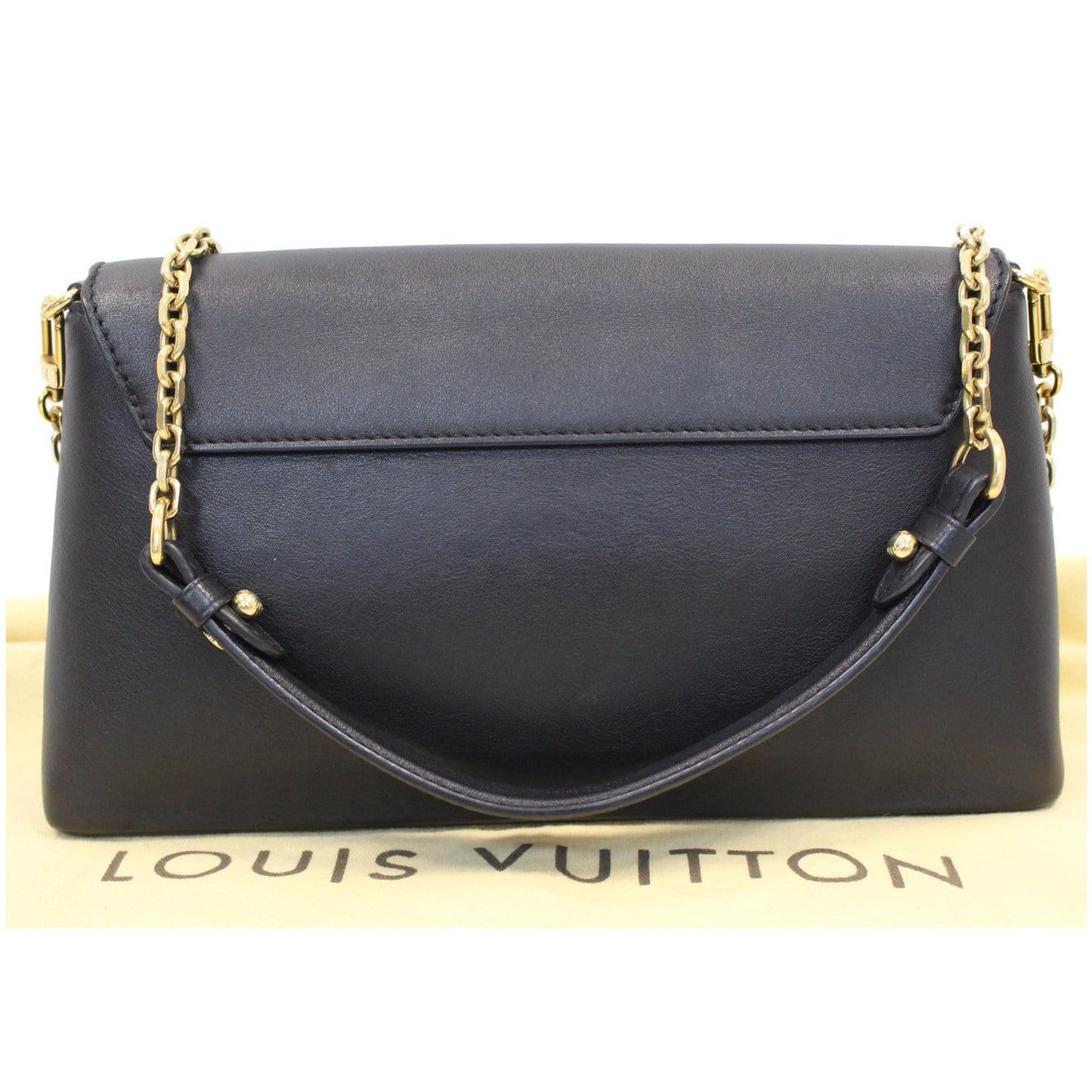 LOUIS VUITTON Love Note Calfskin Leather Shoulder Bag Black