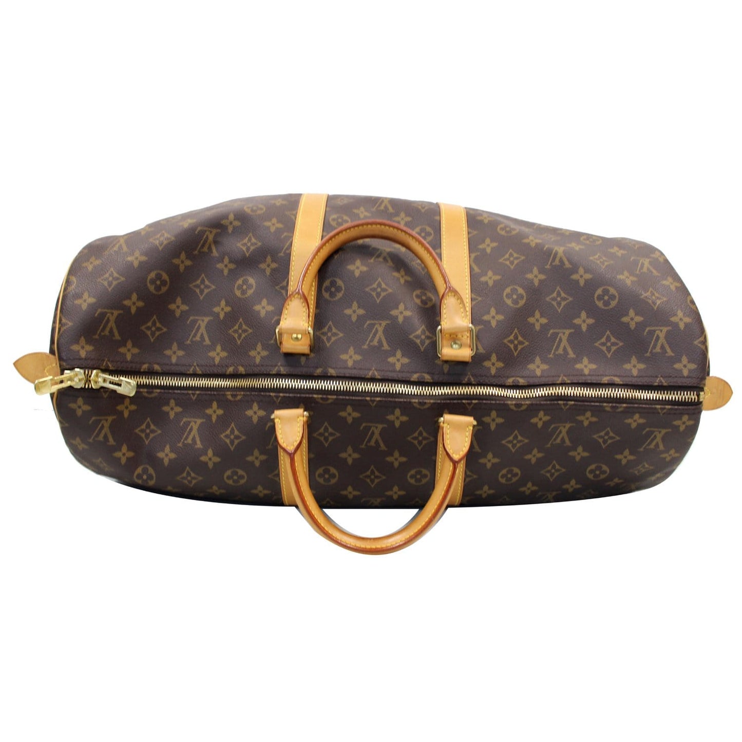 LOUIS VUITTON Keepall 55 Monogram Canvas Travel Bag Brown