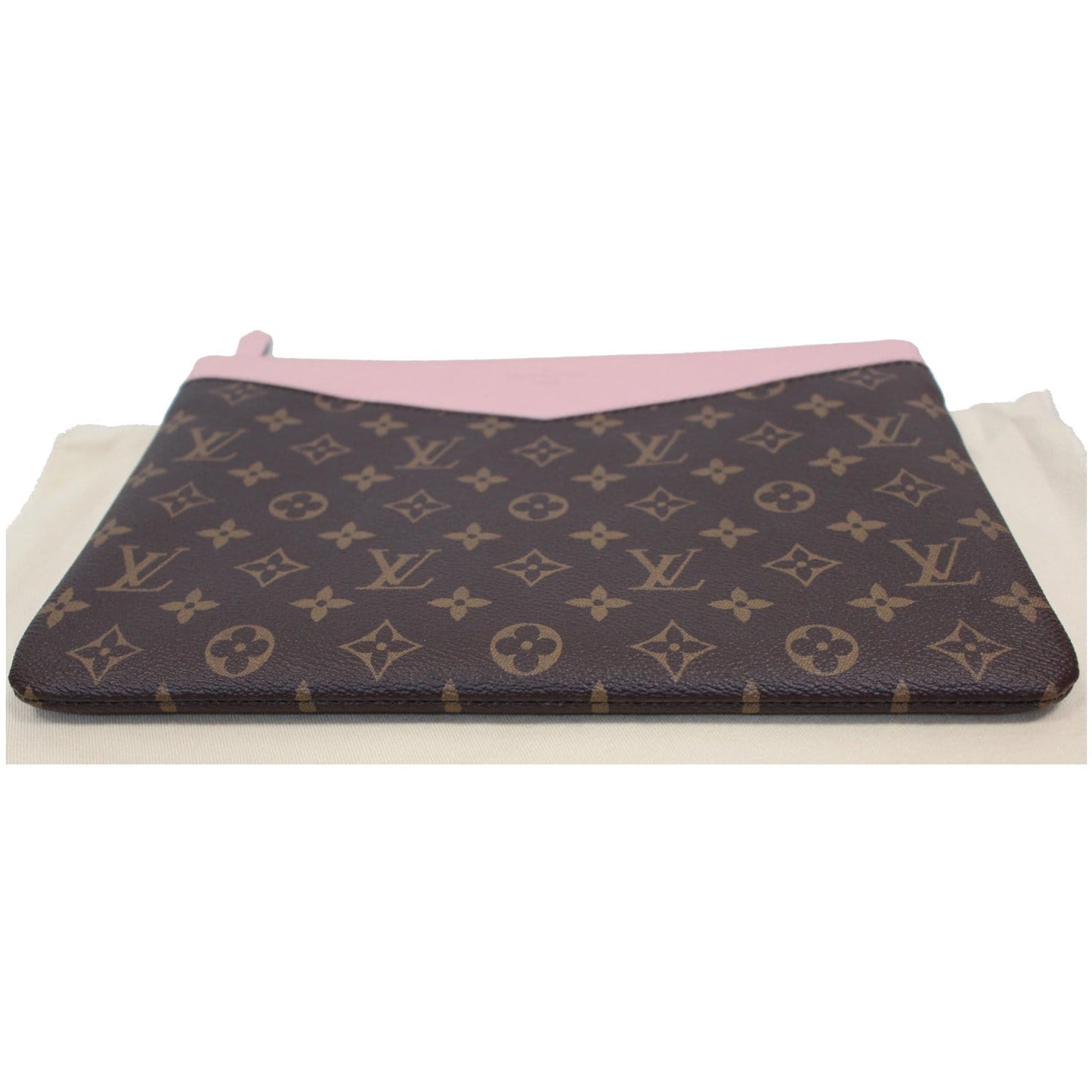 LOUIS VUITTON Daily Pouch Monogram Canvas Clutch Rose