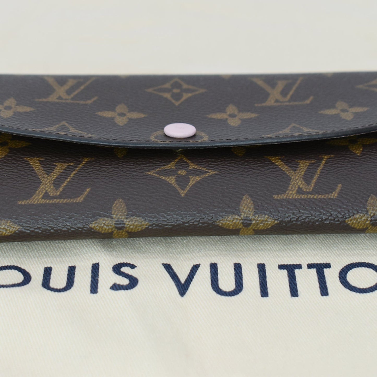LOUIS VUITTON Emilie Monogram Canvas Wallet Rose Ballerine