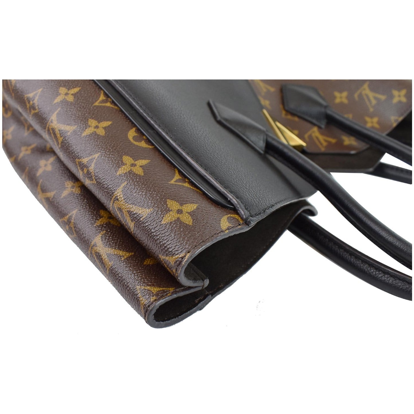 LOUIS VUITTON Kimono Monogram Calfskin Tote Bag Brown/Black