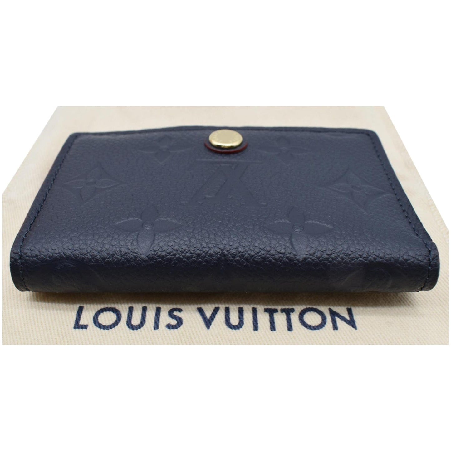 LOUIS VUITTON Multicartes Monogram Empreinte Leather Wallet Marine Rouge