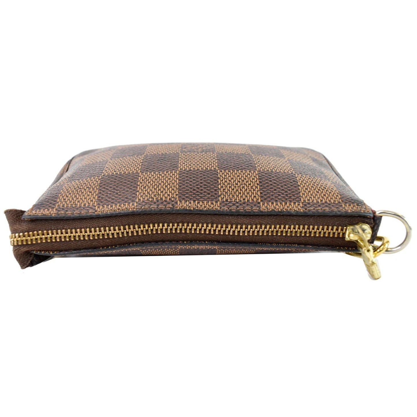 LOUIS VUITTON Mini Pochette Damier Ebene Pouch Brown