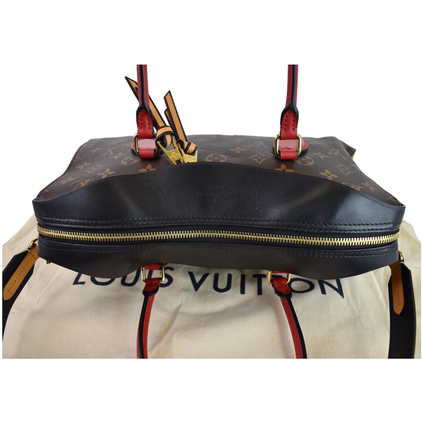 LOUIS VUITTON Tuileries Monogram Canvas Tote Shoulder Bag Brown