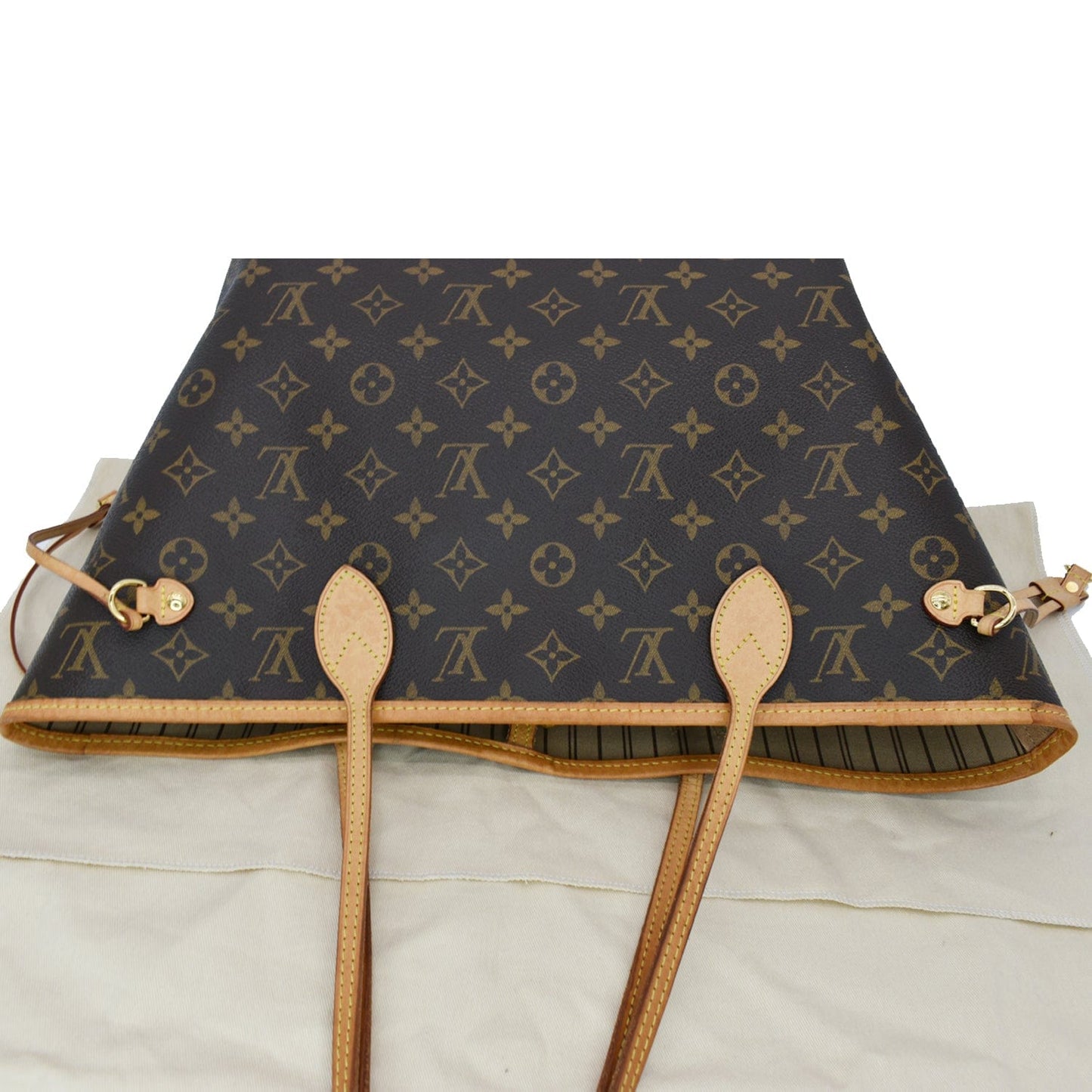 LOUIS VUITTON  Neverfull MM Monogram Canvas Tote Bag Brown