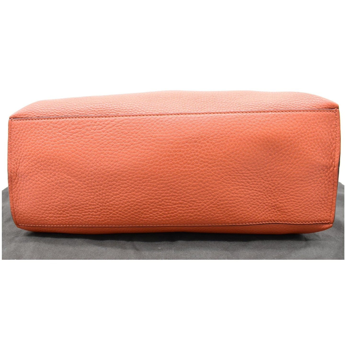 GUCCI Bamboo Daily Medium Leather Shoulder Bag Orange 392013