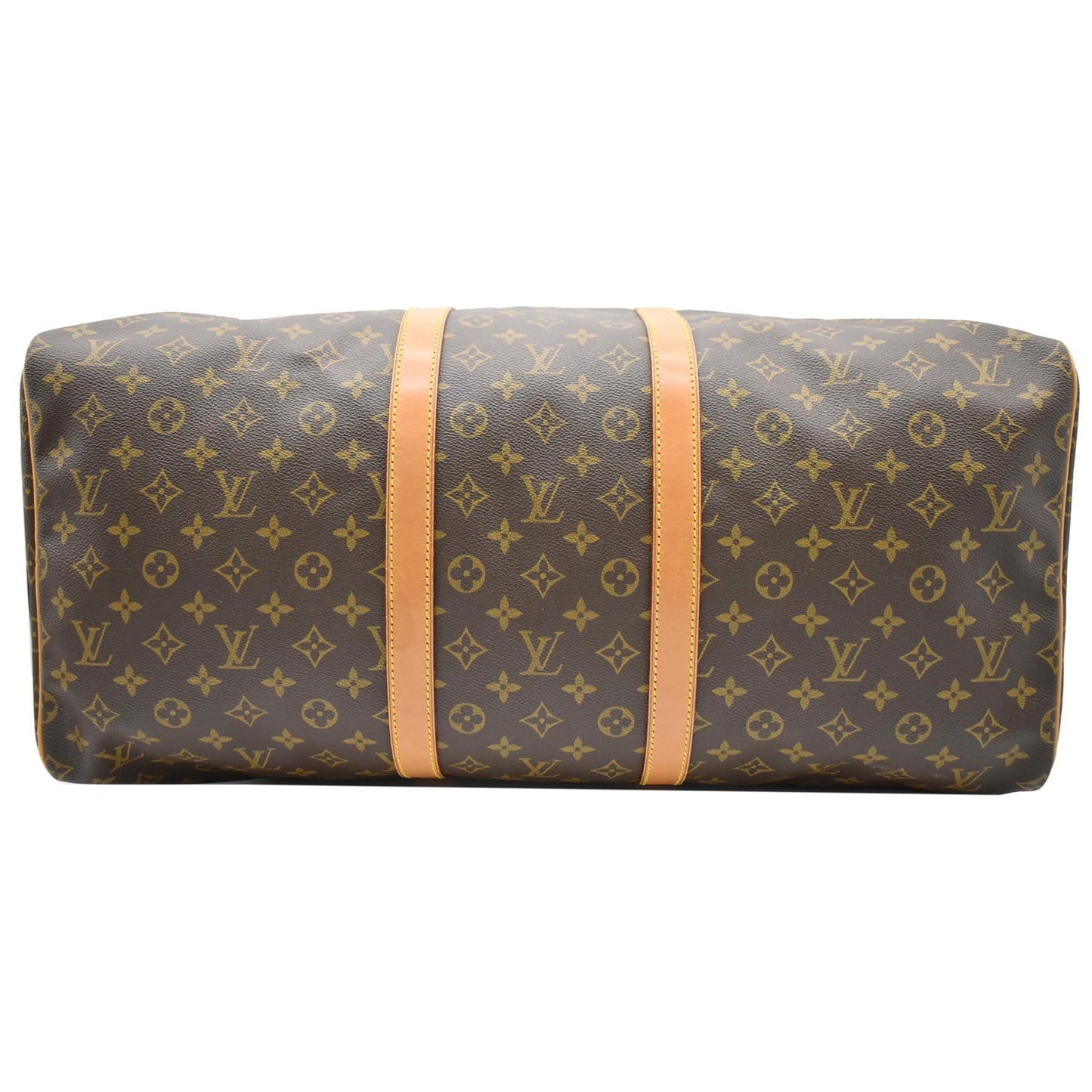 LOUIS VUITTON Keepall 55 Monogram Canvas Travel Bag Brown