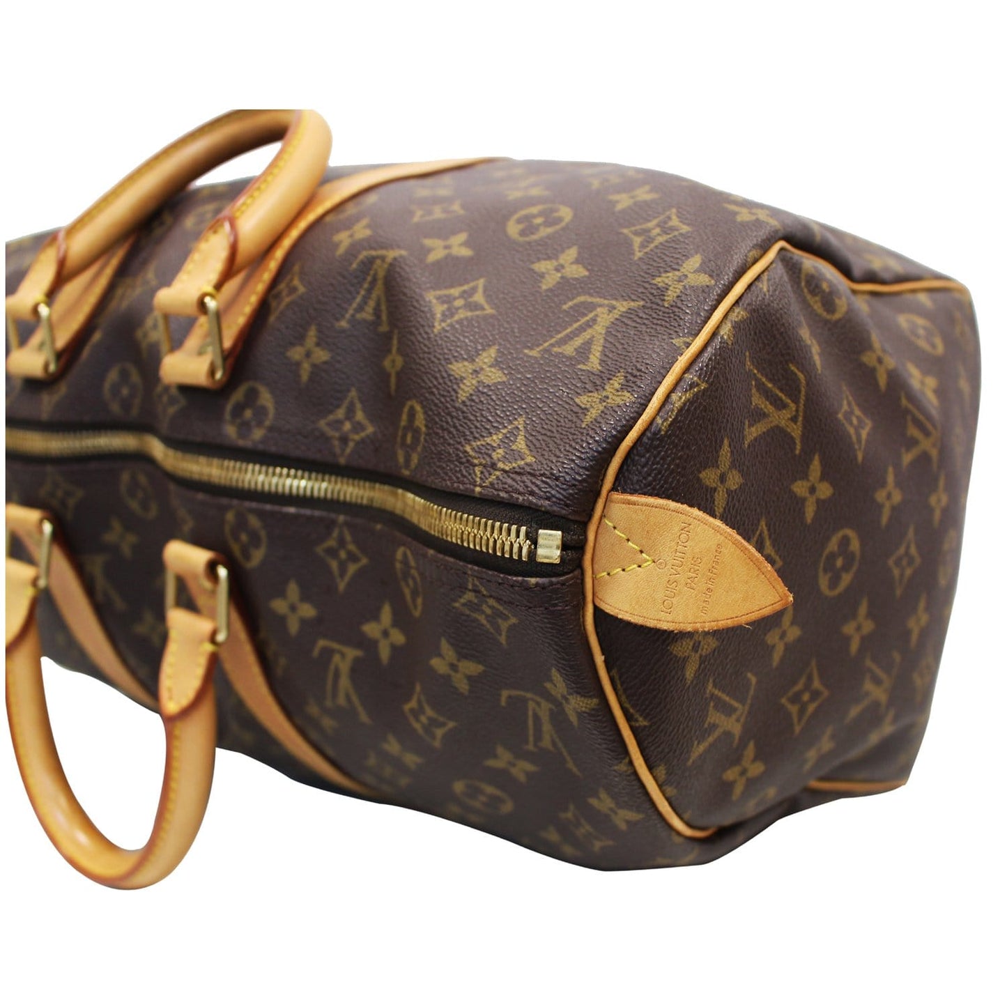 LOUIS VUITTON Keepall 45 Monogram Canvas Travel Bag Brown