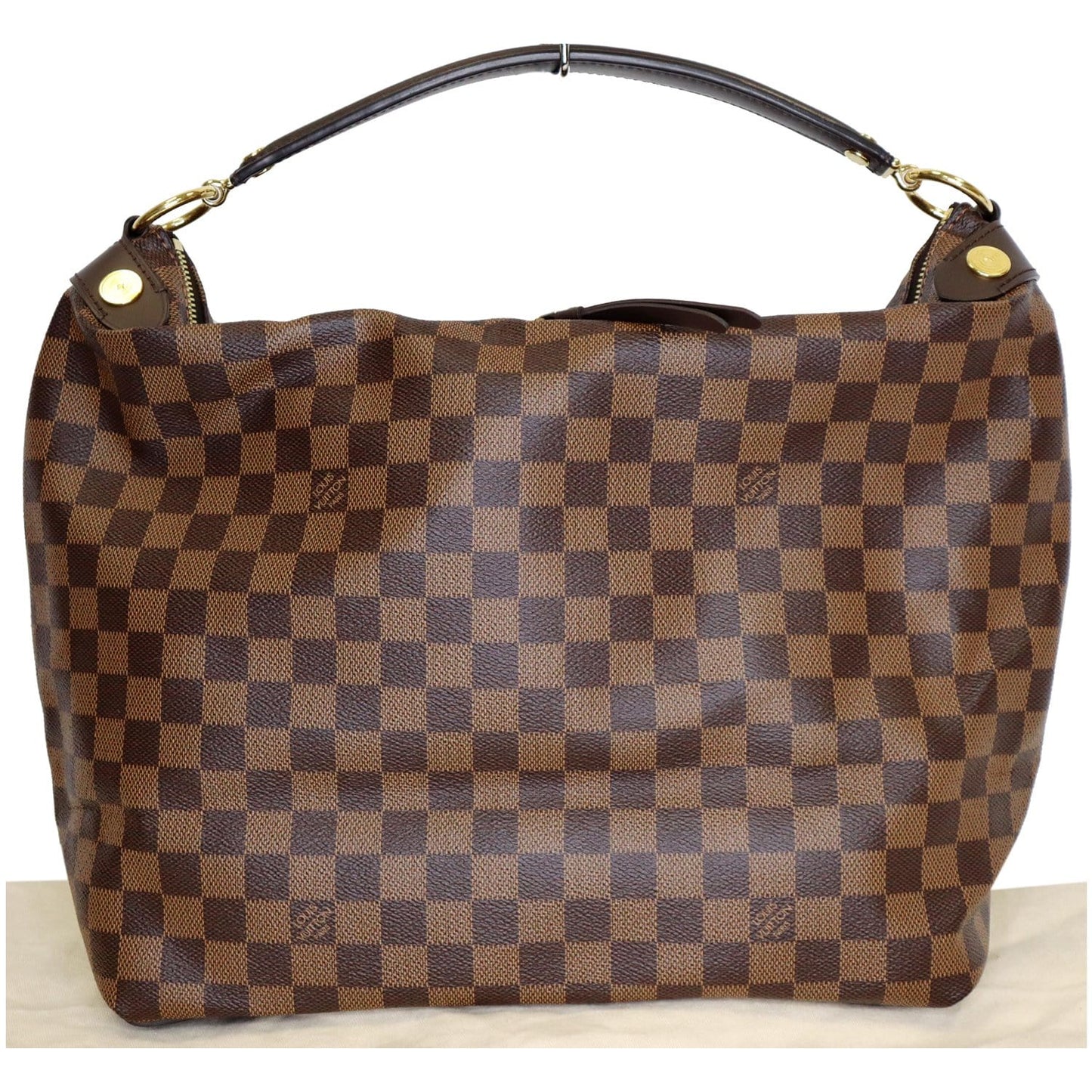 LOUIS VUITTON Duomo Hobo Damier Ebene Shoulder Bag Brown