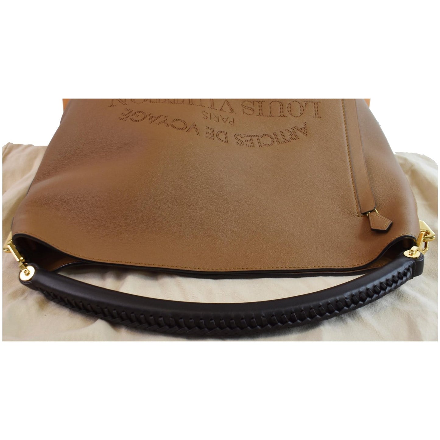 LOUIS VUITTON Bagatelle Parnassea Leather Shoulder Bag Noisette