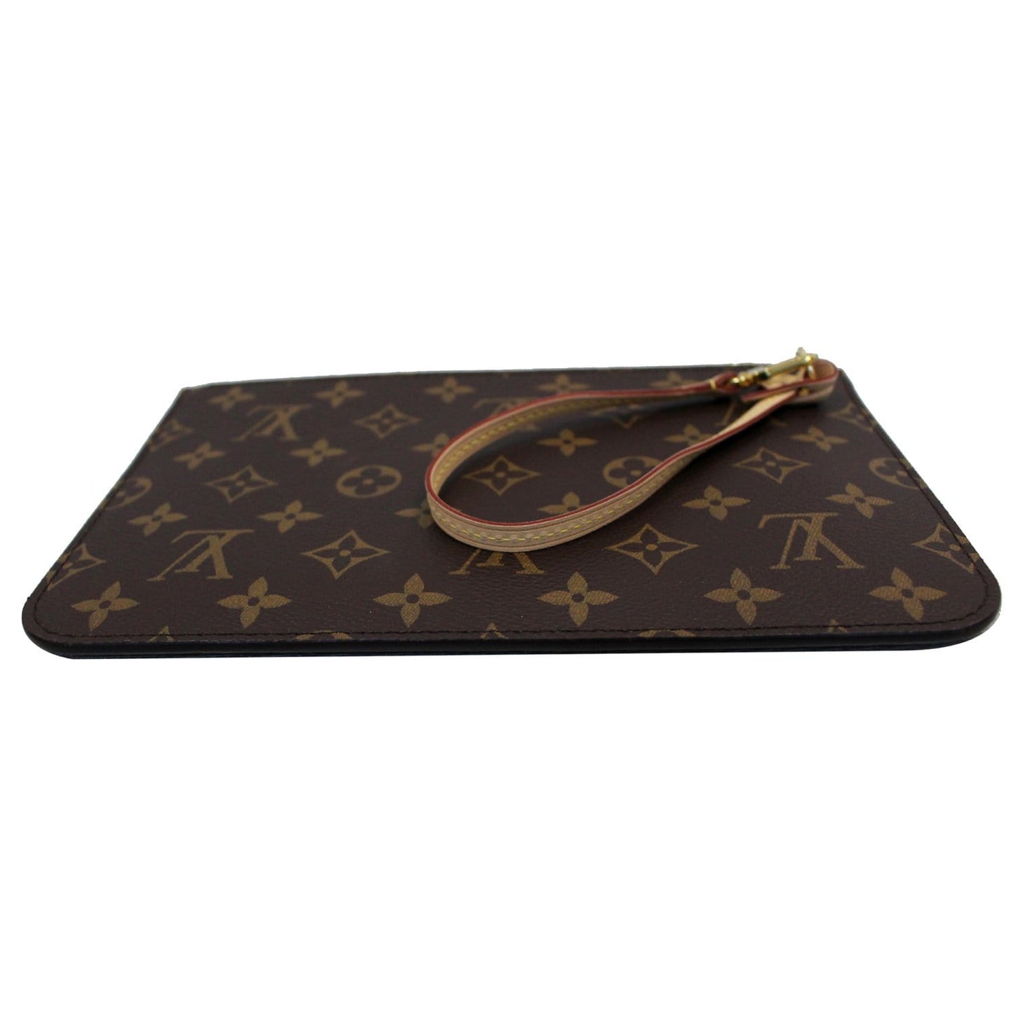 LOUIS VUITTON Pochette Wristlet Pouch Monogram Canvas Neverfull GM Brown