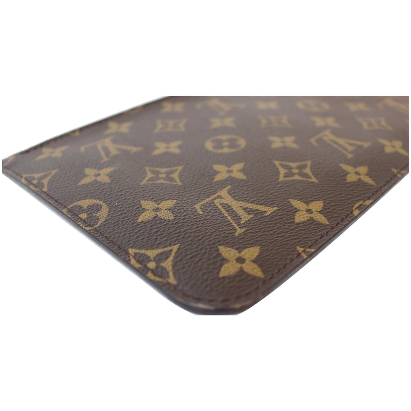 LOUIS VUITTON Pochette Wristlet Pouch Monogram Canvas Neverfull Totem MM Brown