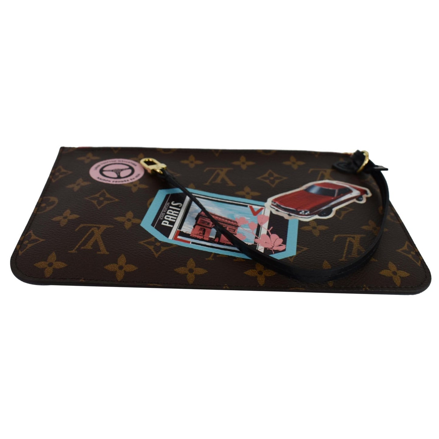 LOUIS VUITTON World Tour Pochette Monogram Canvas Neverfull Wristlet Brown - 15% OFF