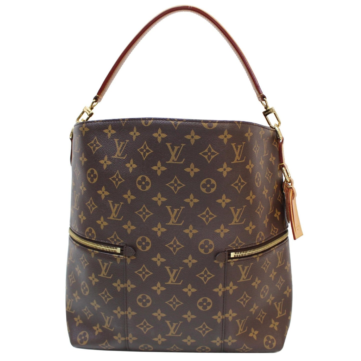 LOUIS VUITTON Melie Monogram Canvas Hobo Shoulder Bag Brown